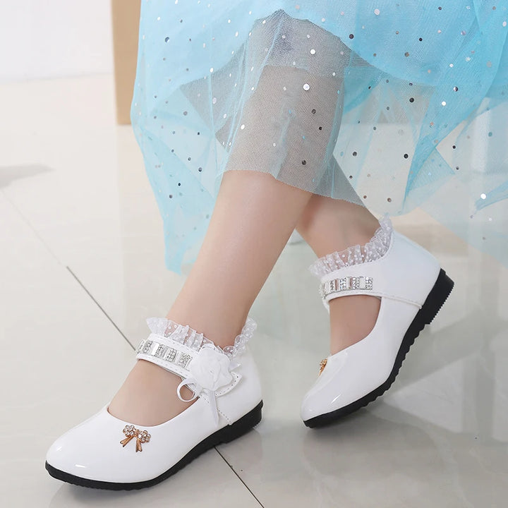 Royal Elegance: Sparkling Beaded Princess Sandals for Girls' Wedding & Party Ensembles