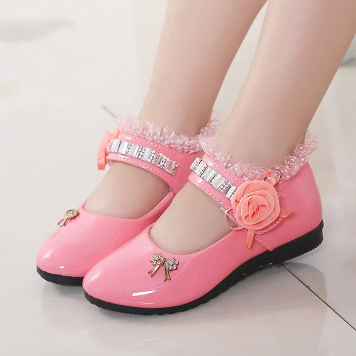 Royal Elegance: Sparkling Beaded Princess Sandals for Girls' Wedding & Party Ensembles