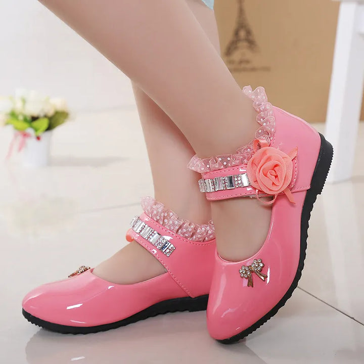 Royal Elegance: Sparkling Beaded Princess Sandals for Girls' Wedding & Party Ensembles